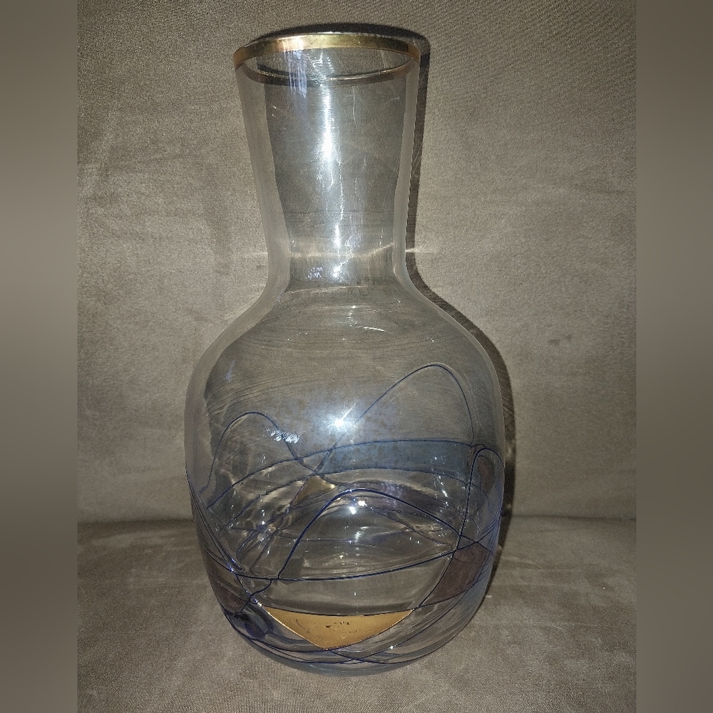 Spanish wine carafe with gold paint